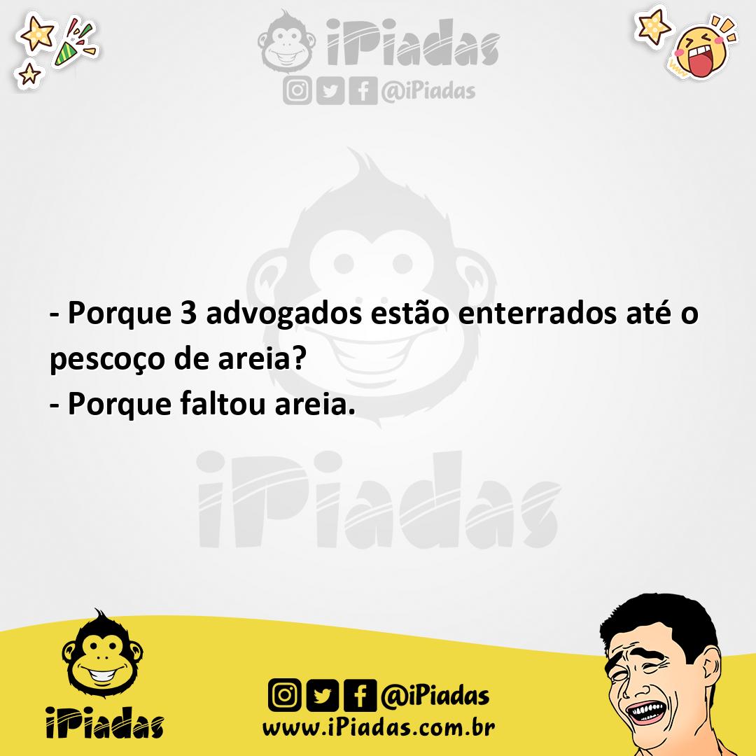 Ilustração da piada Advogados na areia no iPiadas