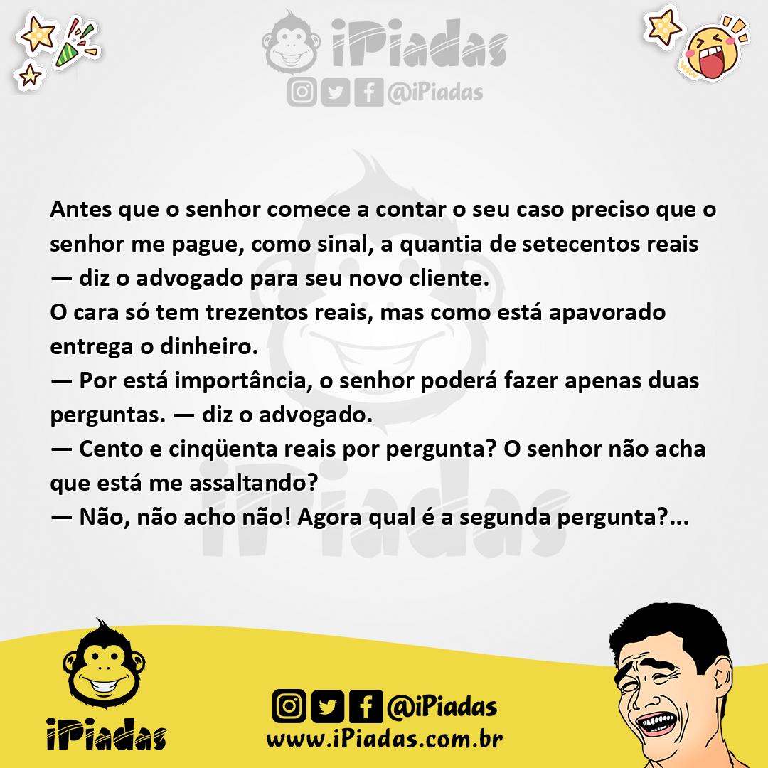 Ilustração da piada Consulta do Advogado no iPiadas