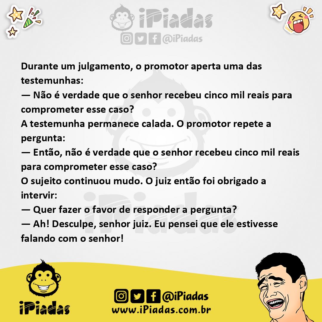 Ilustração da piada O Julgamento no iPiadas