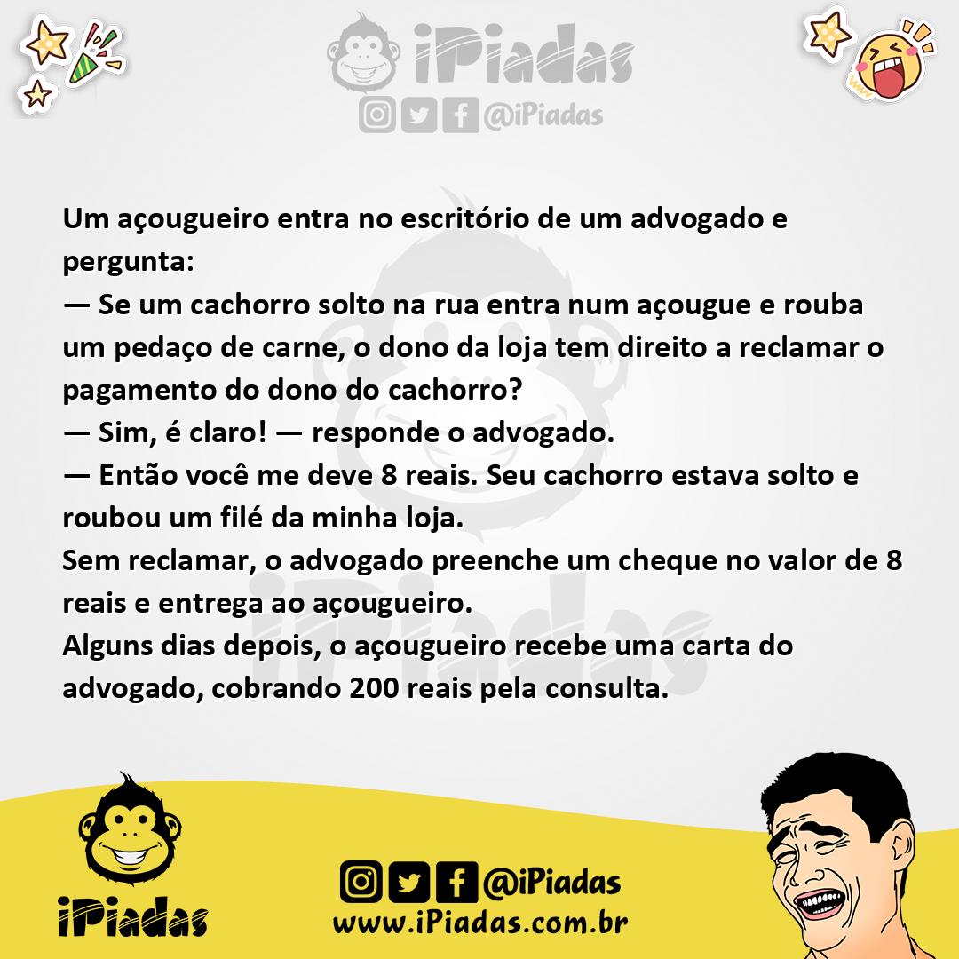Ilustração da piada Pedaço de Carne no iPiadas