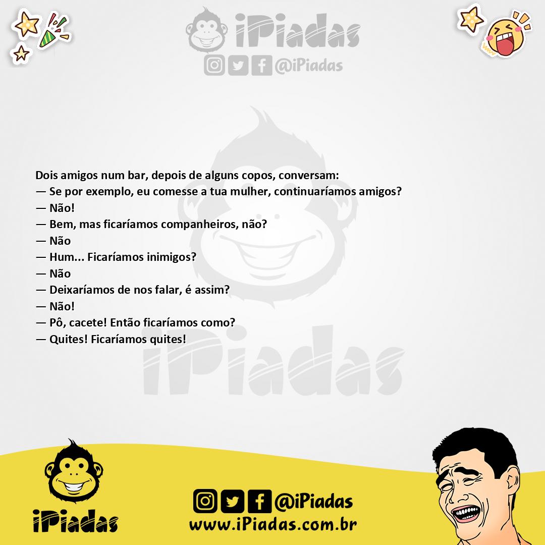 Ilustração da piada A Mulher do Amigo no iPiadas