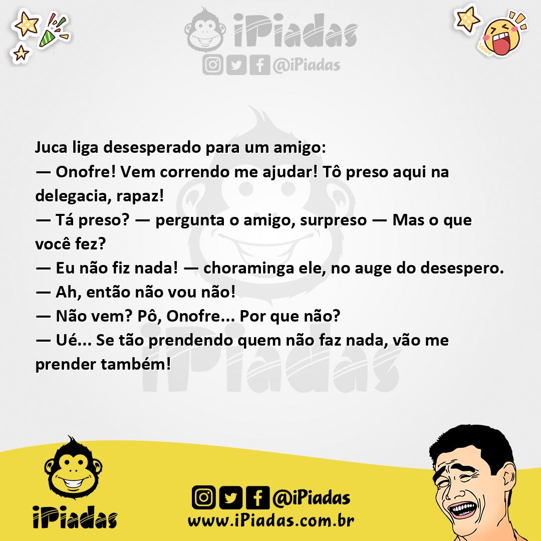 Ilustração da piada Amigo Inocente no iPiadas