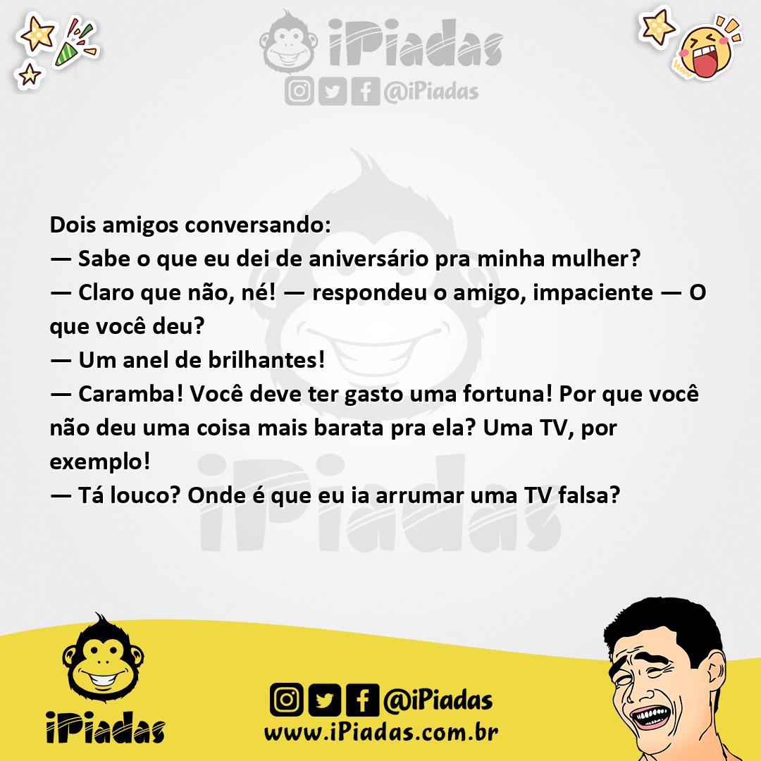 Ilustração da piada Anel de Brilhantes no iPiadas