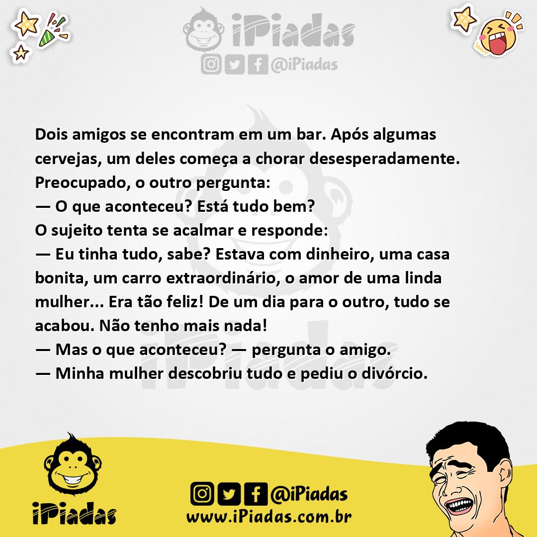 Ilustração da piada Eu Tinha Tudo no iPiadas