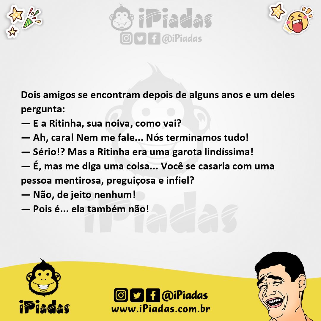 Ilustração da piada Fim do Noivado no iPiadas