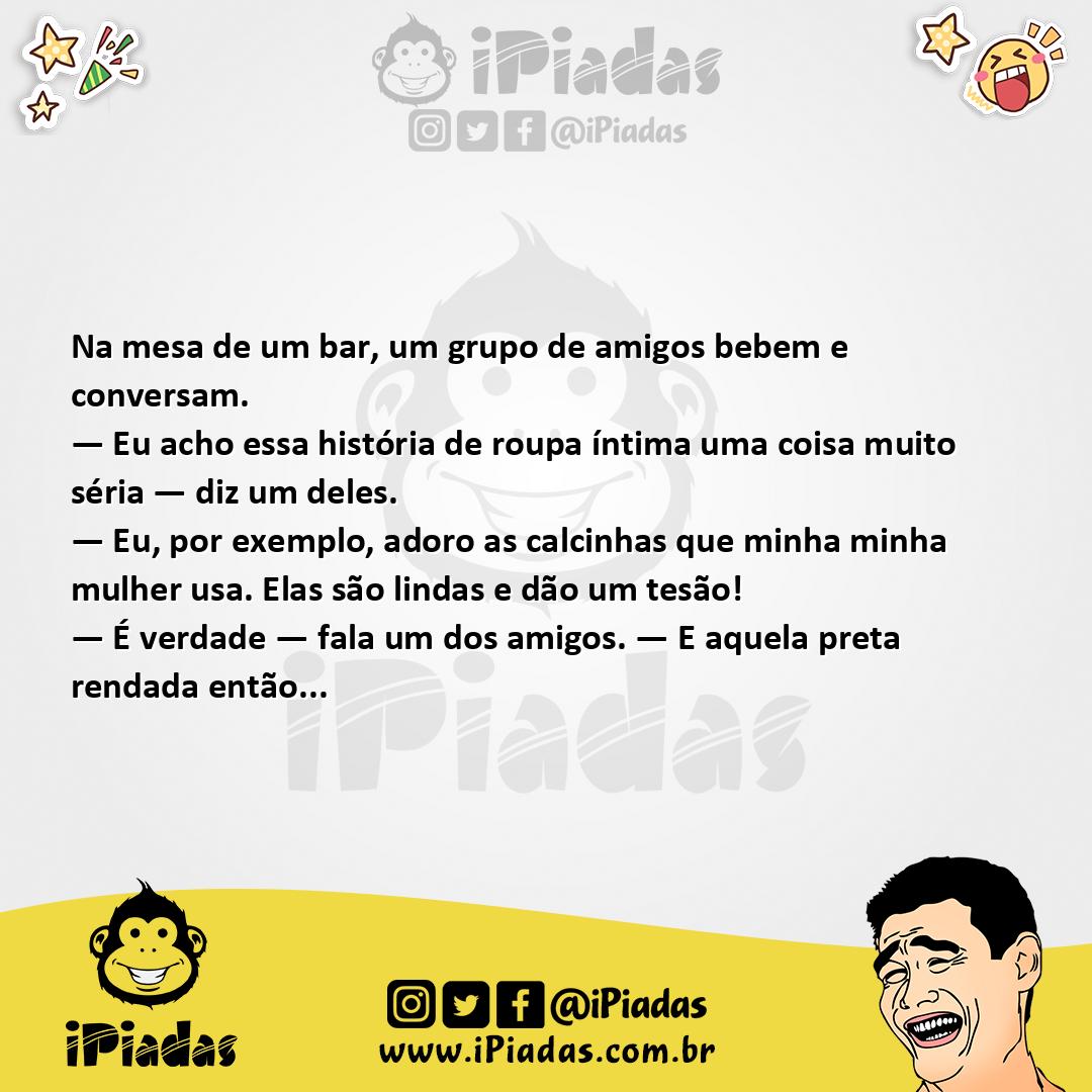 Ilustração da piada Gosto por Roupas Íntimas no iPiadas