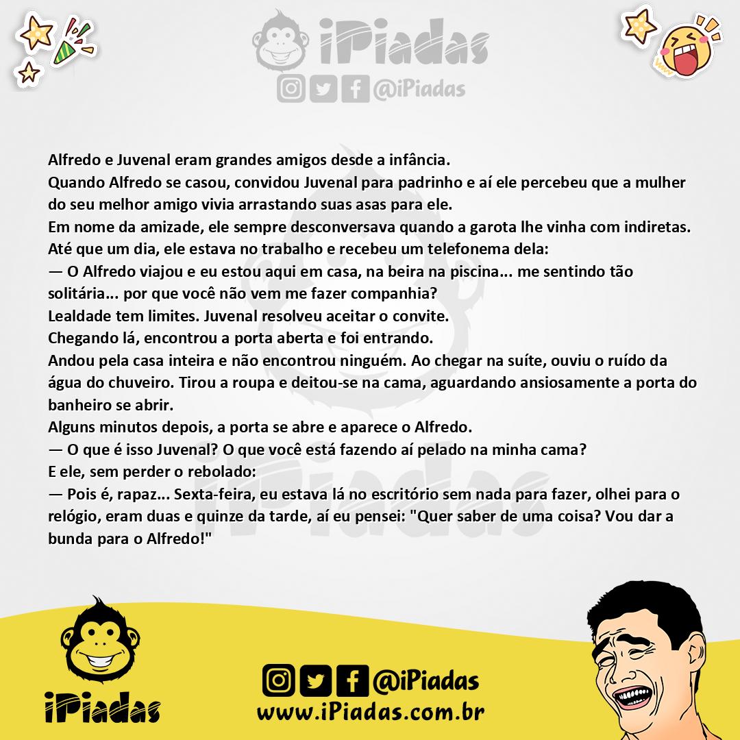 Ilustração da piada Mulher do Alfredo no iPiadas