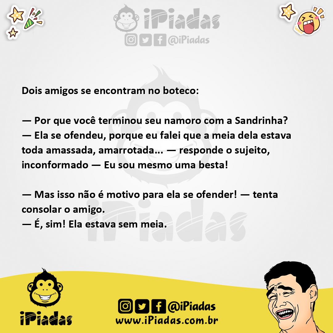 Ilustração da piada Namorada Ofendida no iPiadas