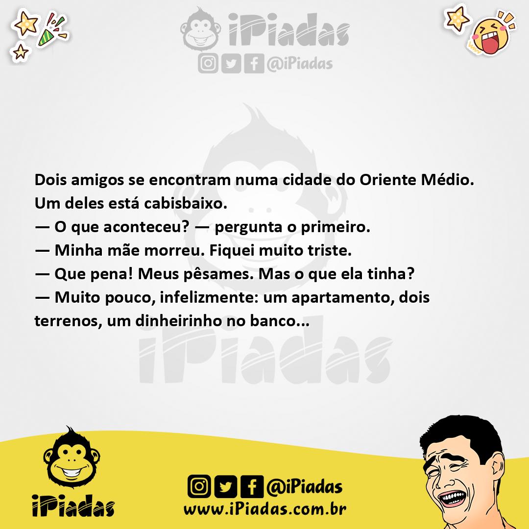 Ilustração da piada Pertences no iPiadas