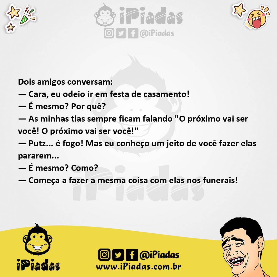 Ilustração da piada Próximo a Casar no iPiadas