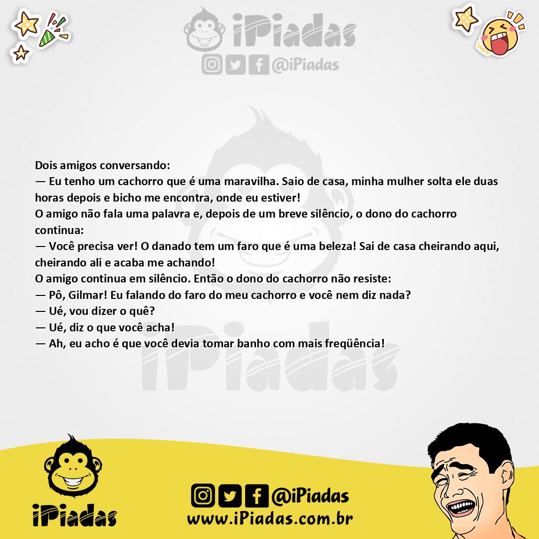 Ilustração da piada Seguindo Pelo Cheiro no iPiadas