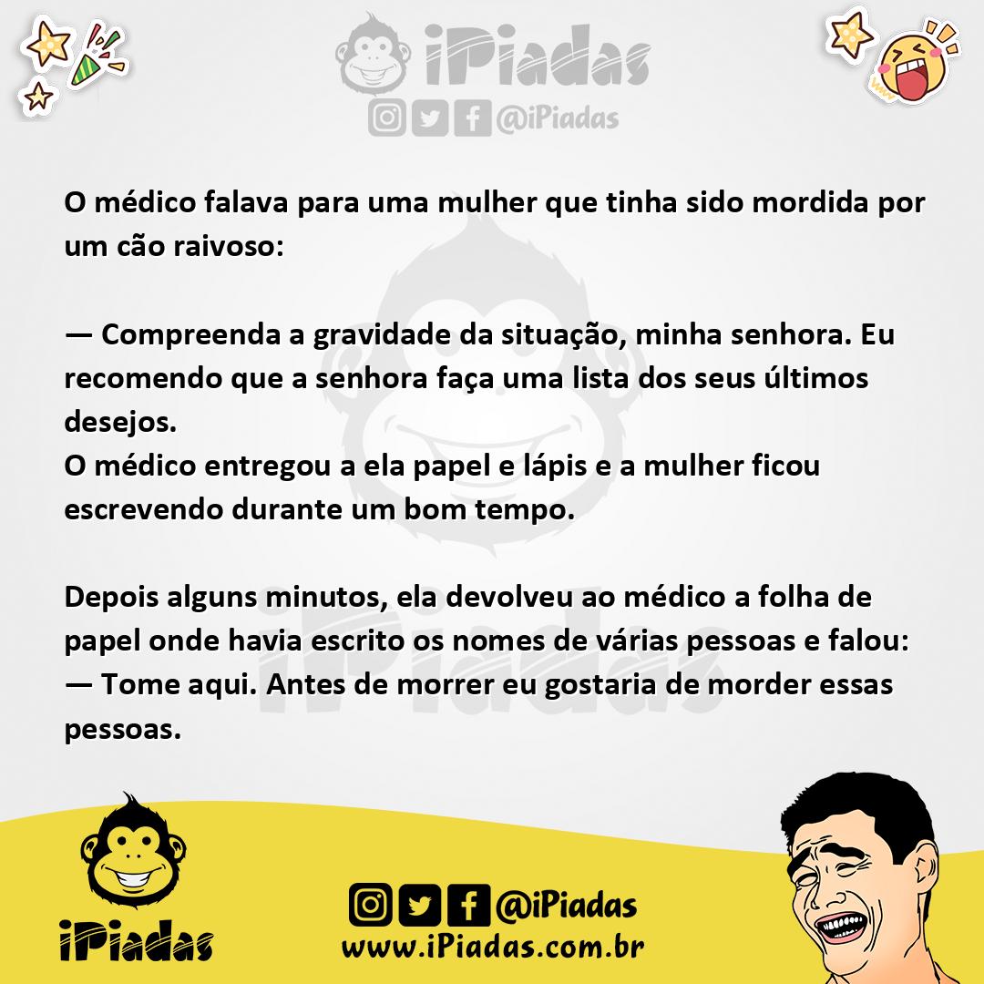 Ilustração da piada A Mordida no iPiadas