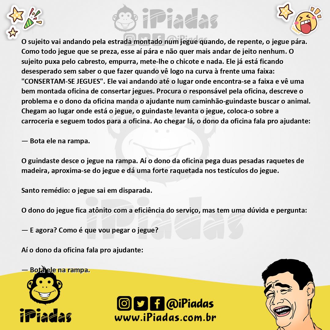 Ilustração da piada A rampa no iPiadas