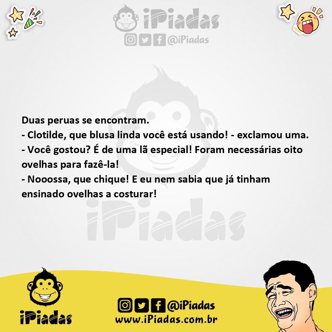 Ilustração da piada Blusa De Lã no iPiadas