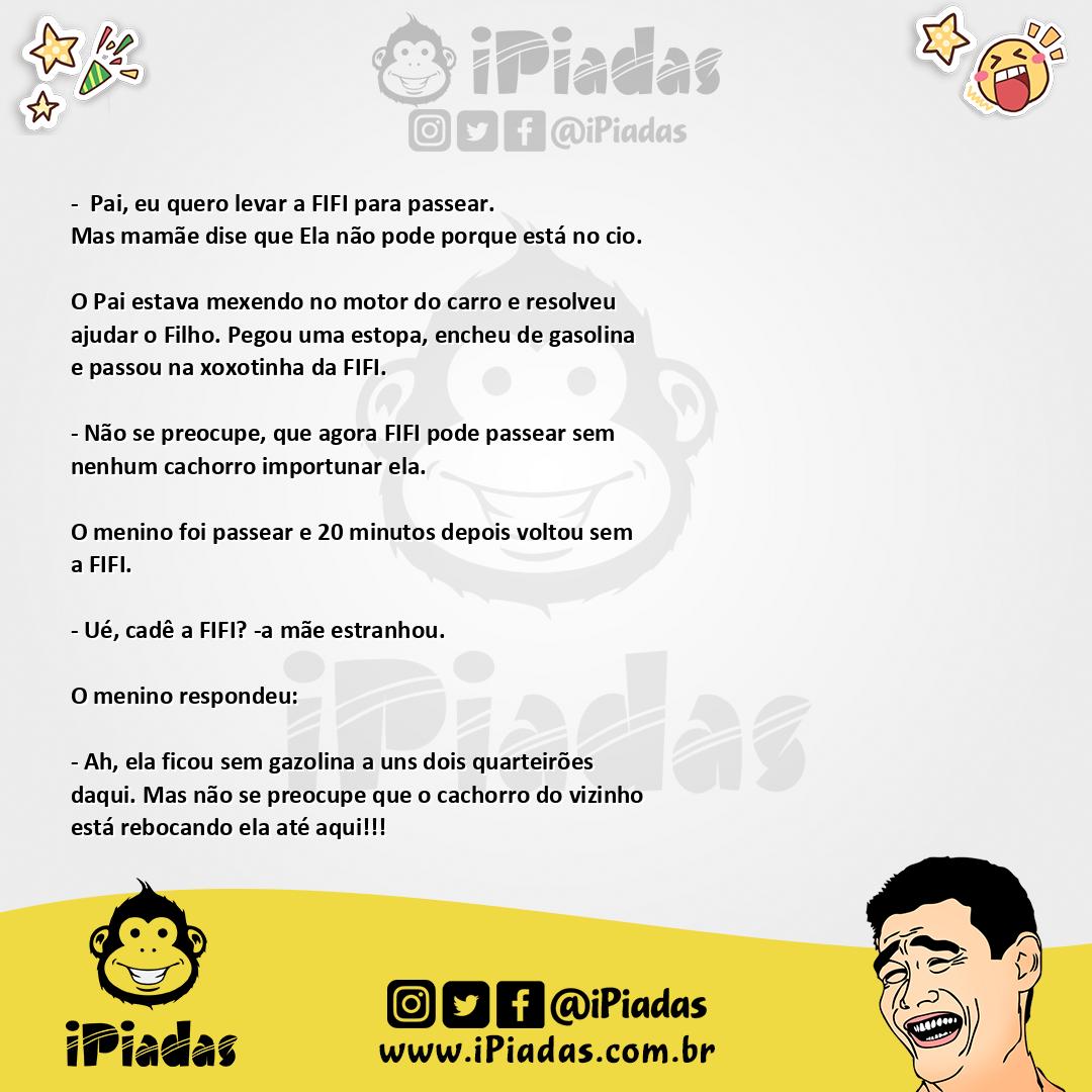 Ilustração da piada Cachorrinha Fifi no iPiadas