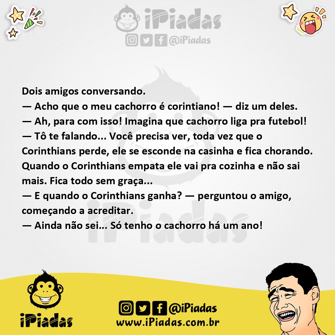 Ilustração da piada Cão Torcedor no iPiadas