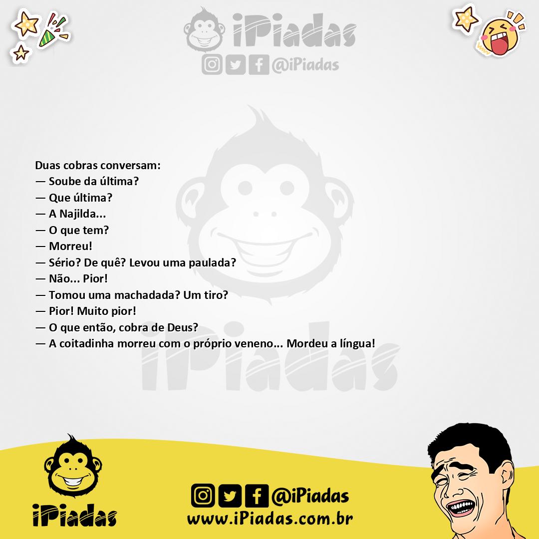 Ilustração da piada Duas Cobras no iPiadas