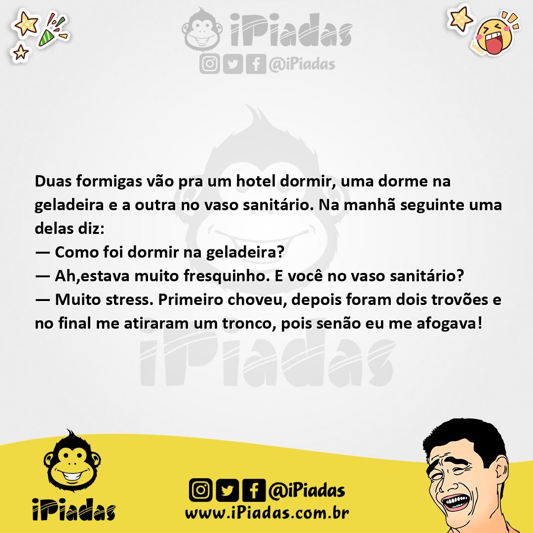 Ilustração da piada Formigas no Hotel no iPiadas