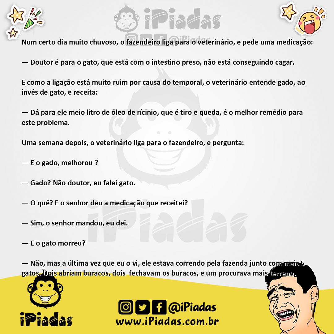Ilustração da piada Intestino Preso no iPiadas