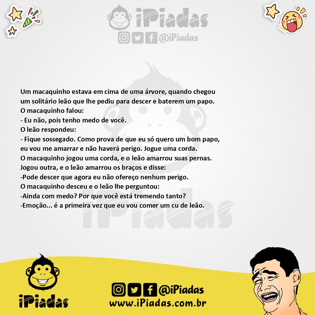 Ilustração da piada Macaquinho safado no iPiadas