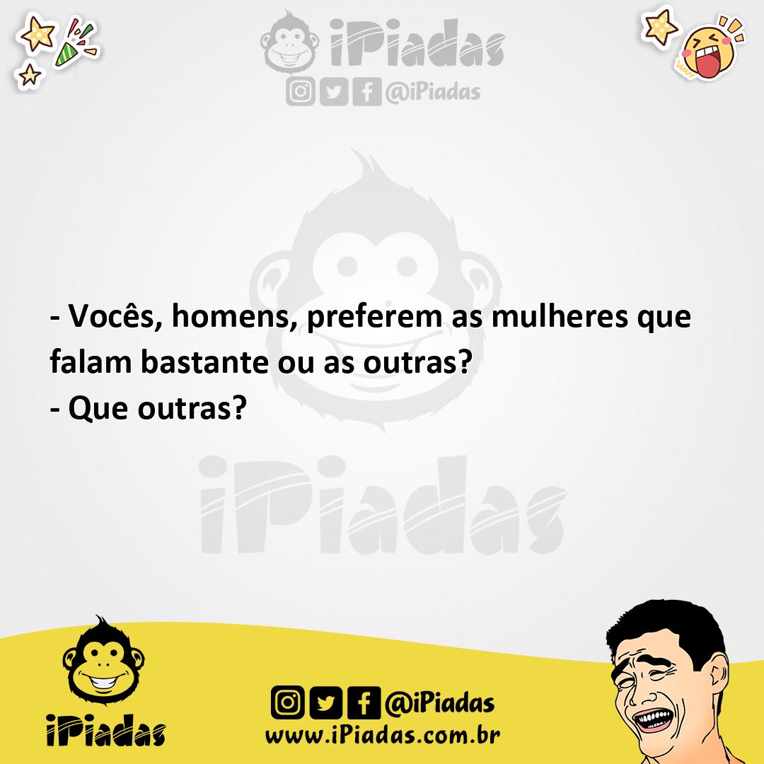 Ilustração da piada Mulheres Que Falam no iPiadas
