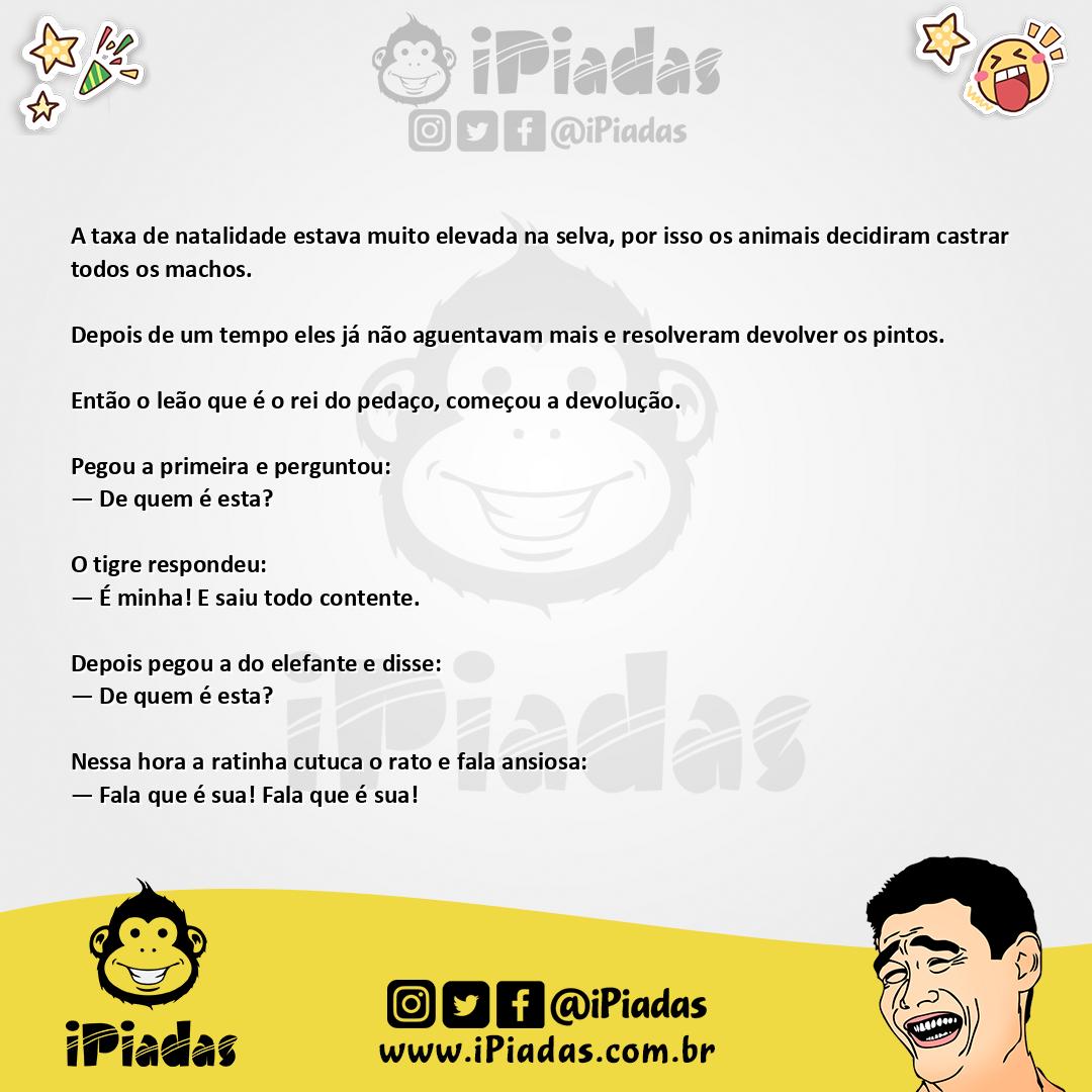 Ilustração da piada Na Selva no iPiadas