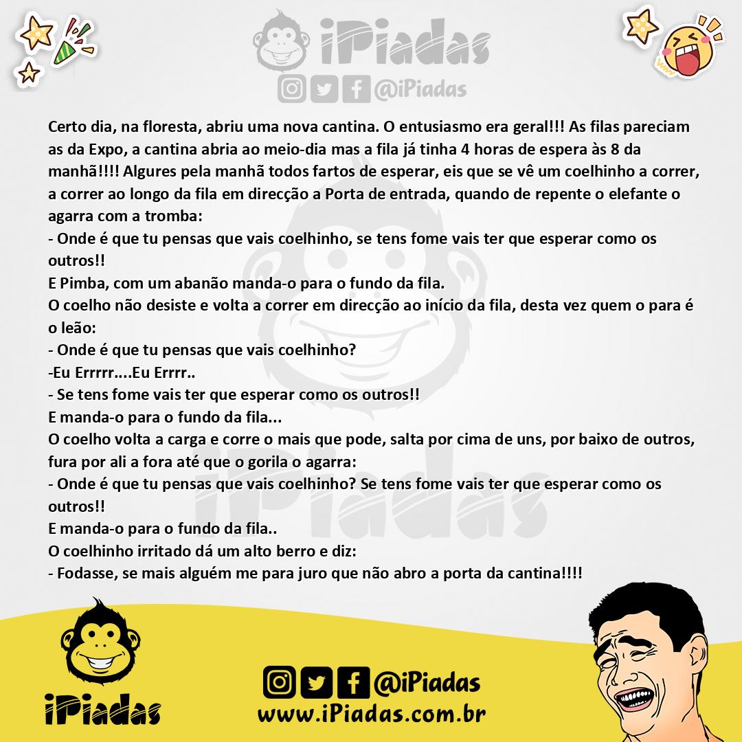 Ilustração da piada Nova cantina na floresta no iPiadas
