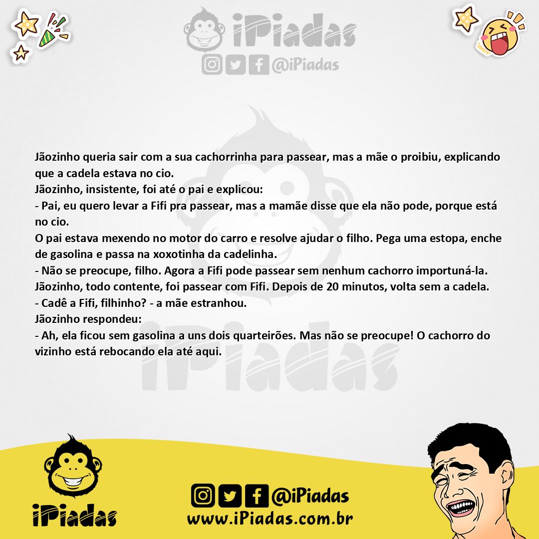 Ilustração da piada O Passeio da Cachorrinha no iPiadas