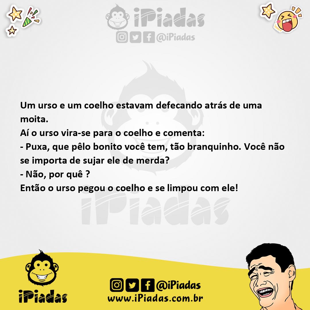 Ilustração da piada O urso e o coelho no iPiadas