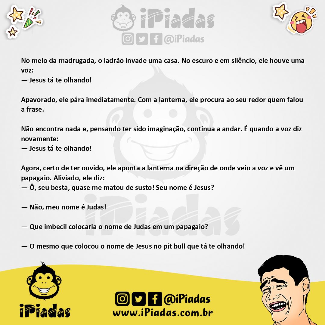 Ilustração da piada Ouvindo Vozes no iPiadas