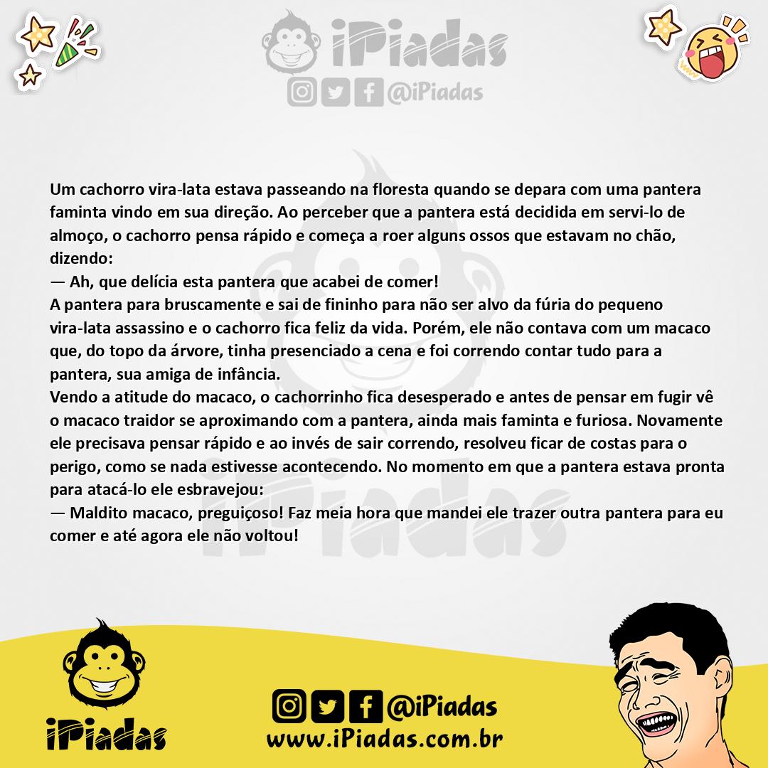 Ilustração da piada Pensando Rápido no iPiadas