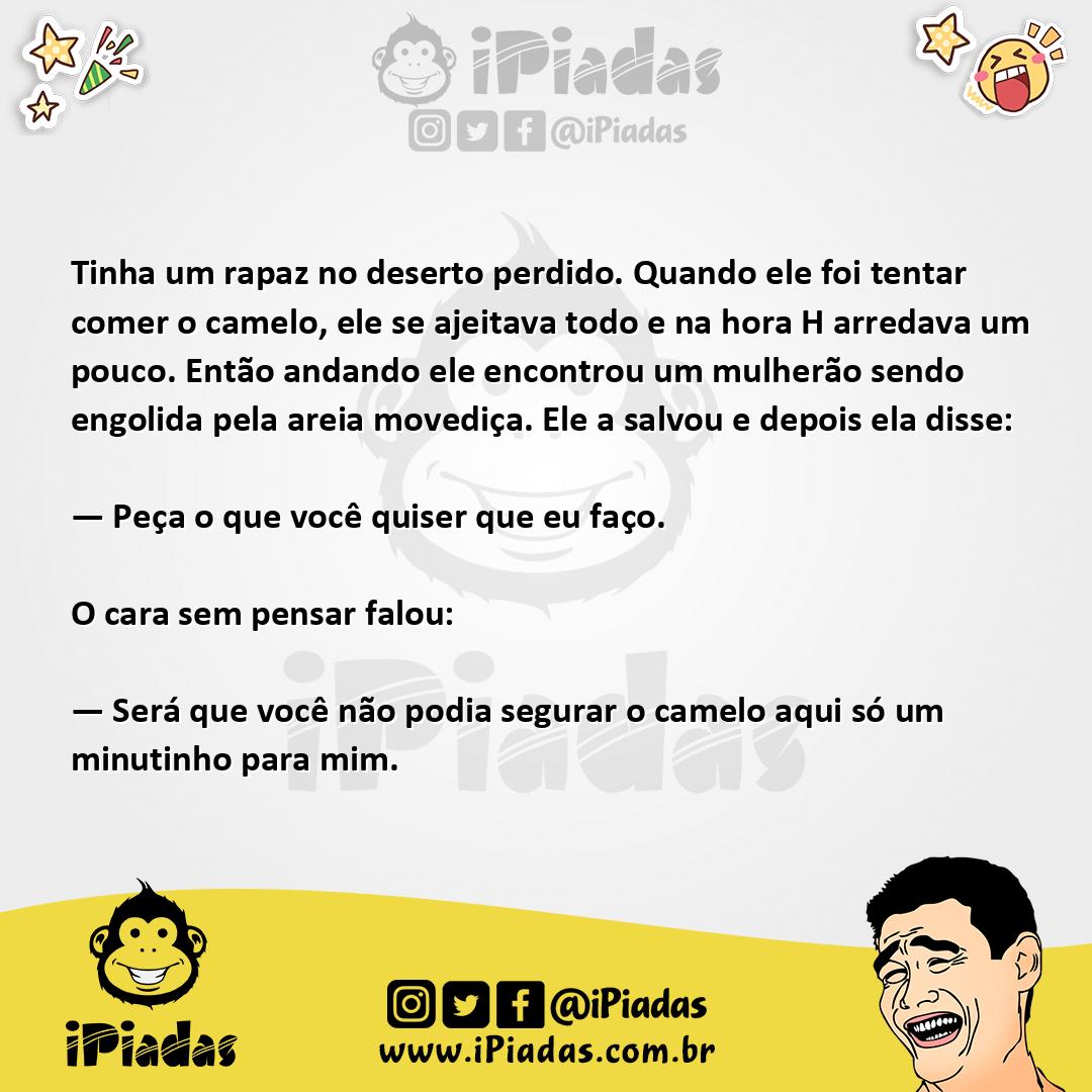 Ilustração da piada Perdido no Deserto no iPiadas