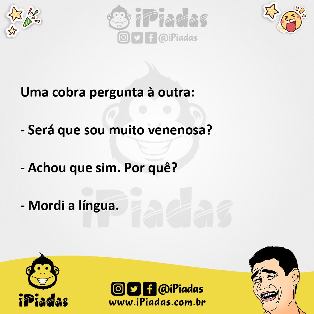 Ilustração da piada Pergunta de Cobra no iPiadas
