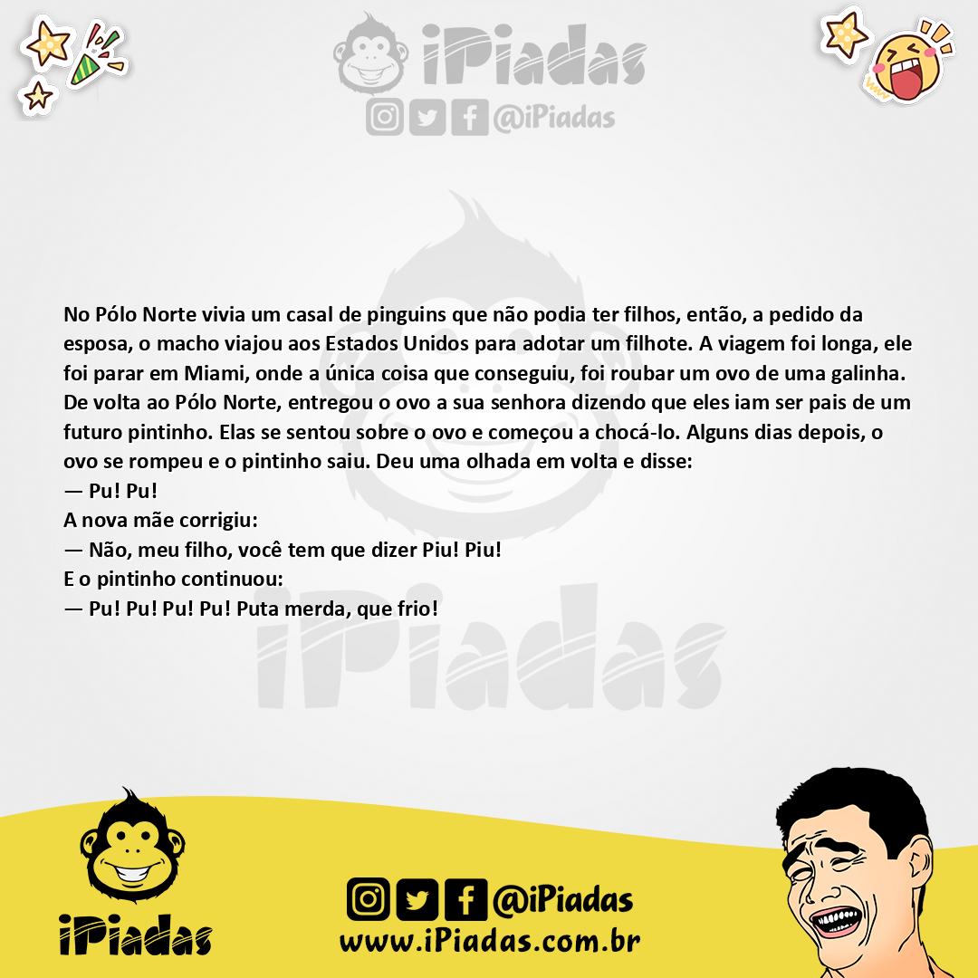 Ilustração da piada Pinto Gelado no iPiadas