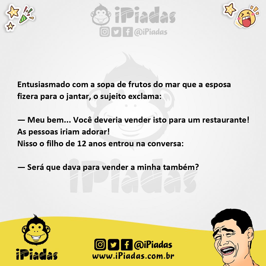 Ilustração da piada Que Sopa! no iPiadas
