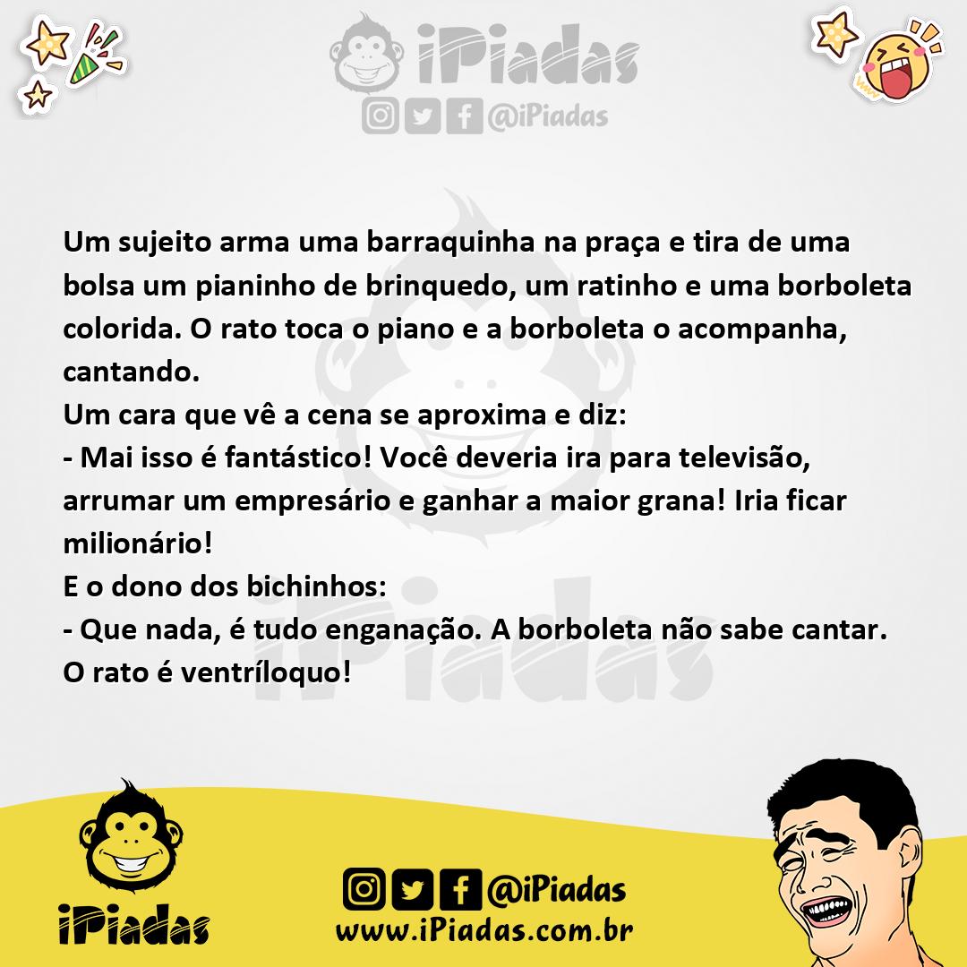 Ilustração da piada Show fantástico no iPiadas