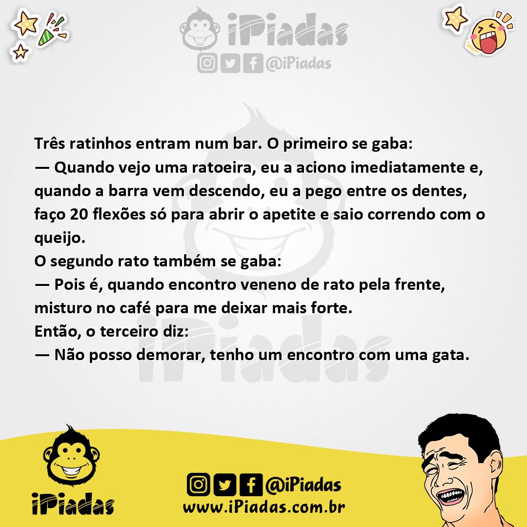 Ilustração da piada Três Ratinhos no iPiadas