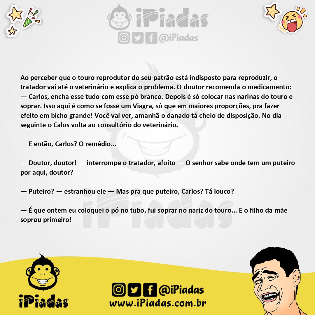 Ilustração da piada Viagra animal no iPiadas