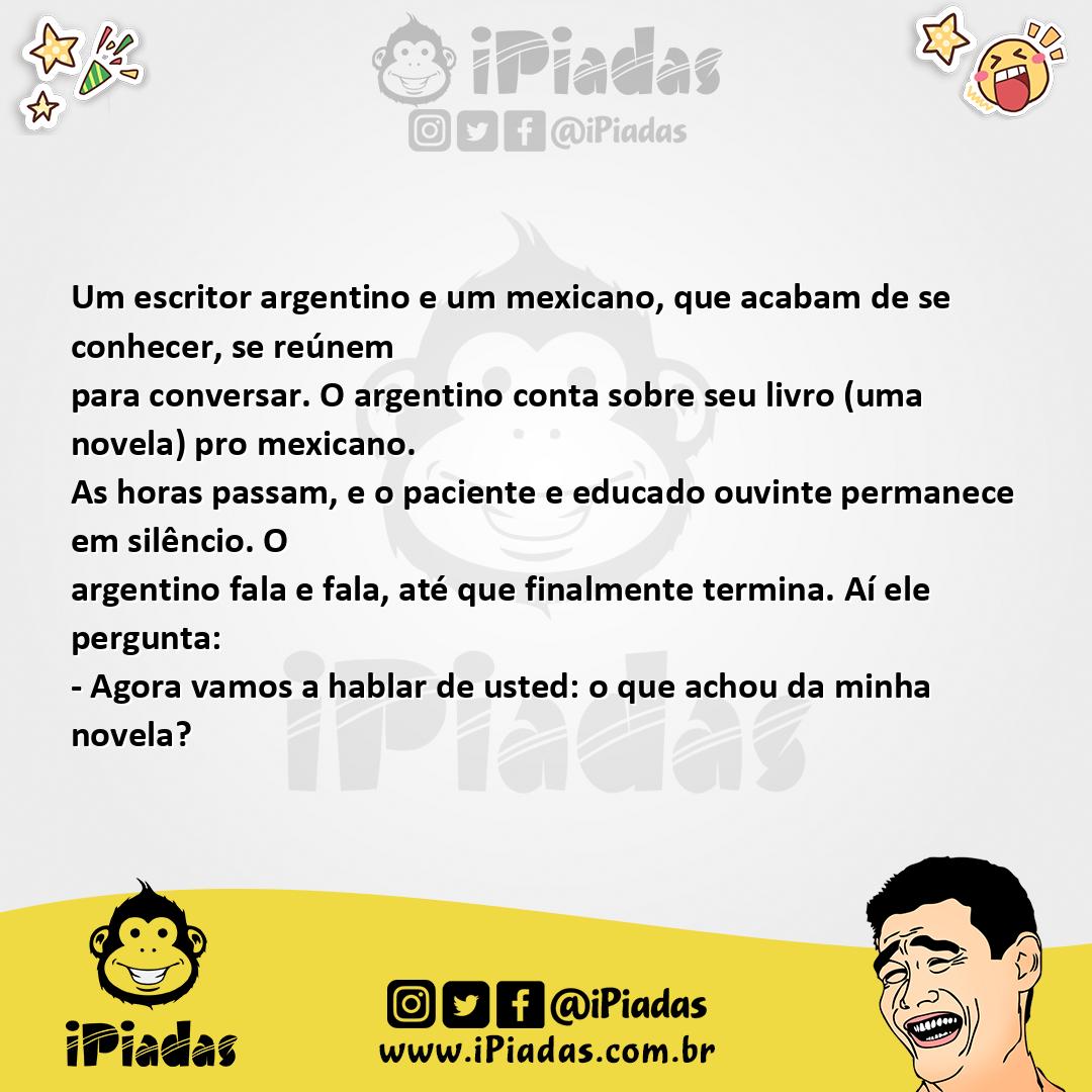 Ilustração da piada A novela do argentino no iPiadas