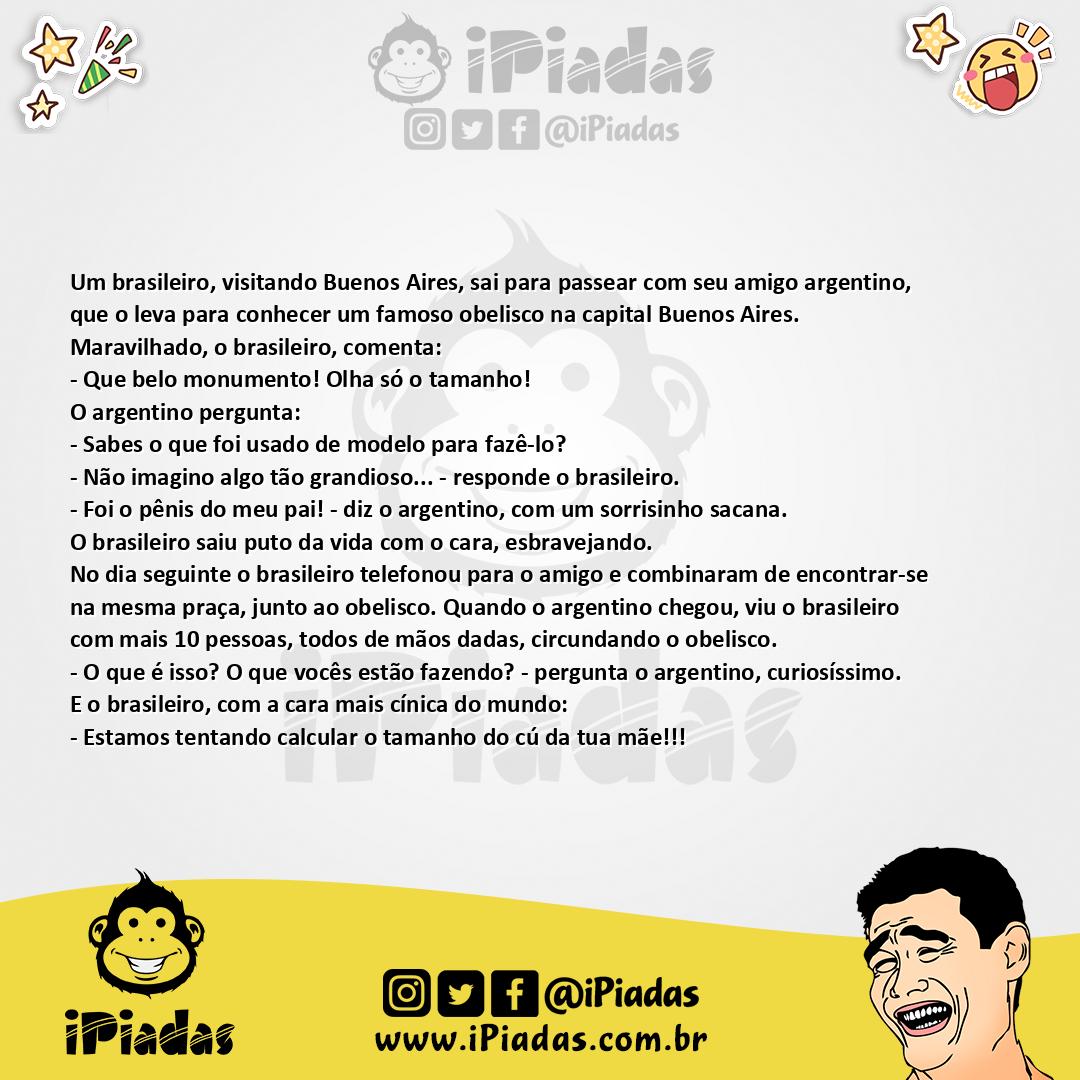 Ilustração da piada A vingança do brasileiro no iPiadas