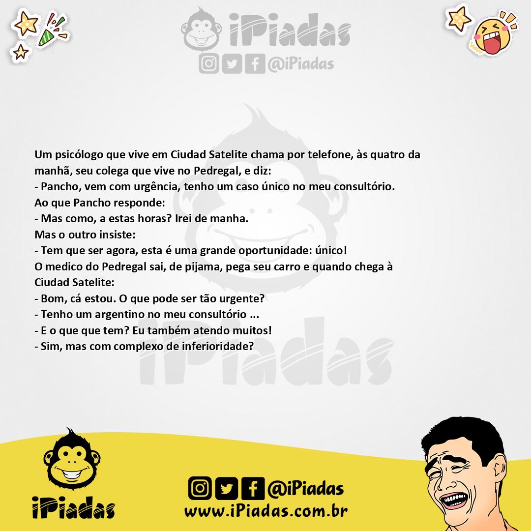 Ilustração da piada Argentino no psicólogo no iPiadas