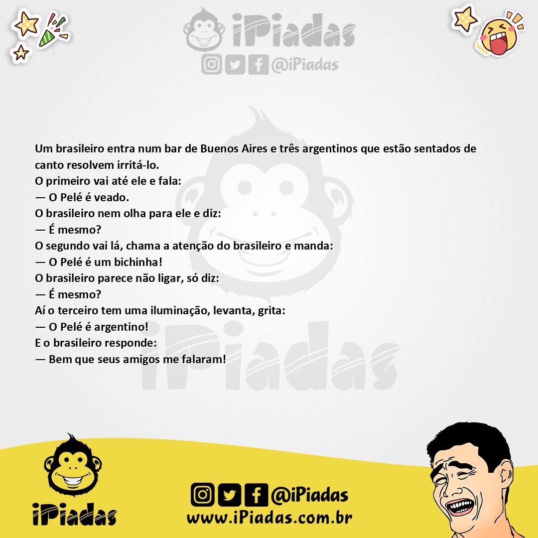 Ilustração da piada Irritando o Brasileiro no iPiadas