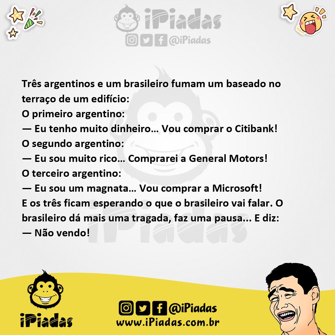 Ilustração da piada Muito Ricos no iPiadas