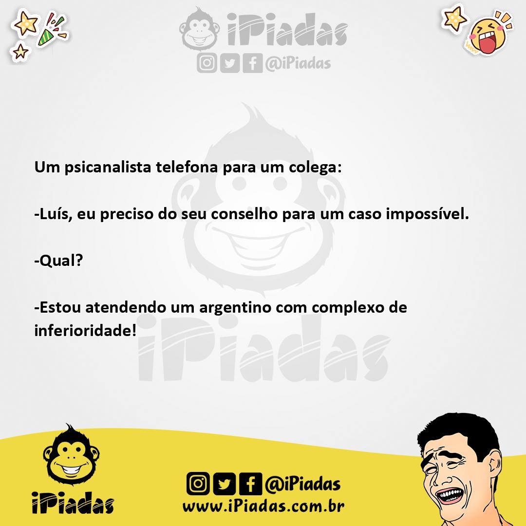 Ilustração da piada Psicanalista do Argentino no iPiadas