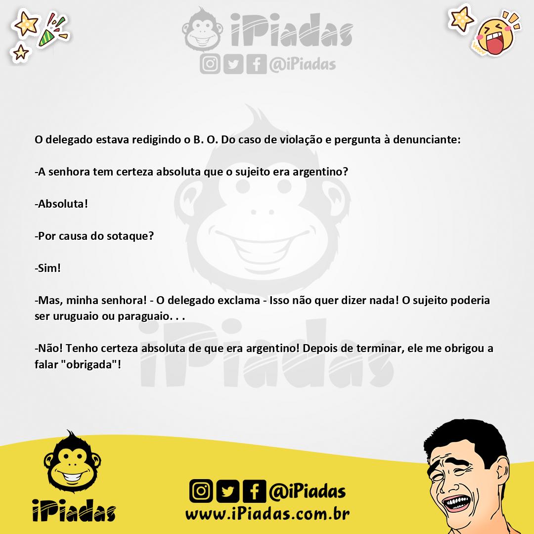 Ilustração da piada Sujeito Argentino no iPiadas