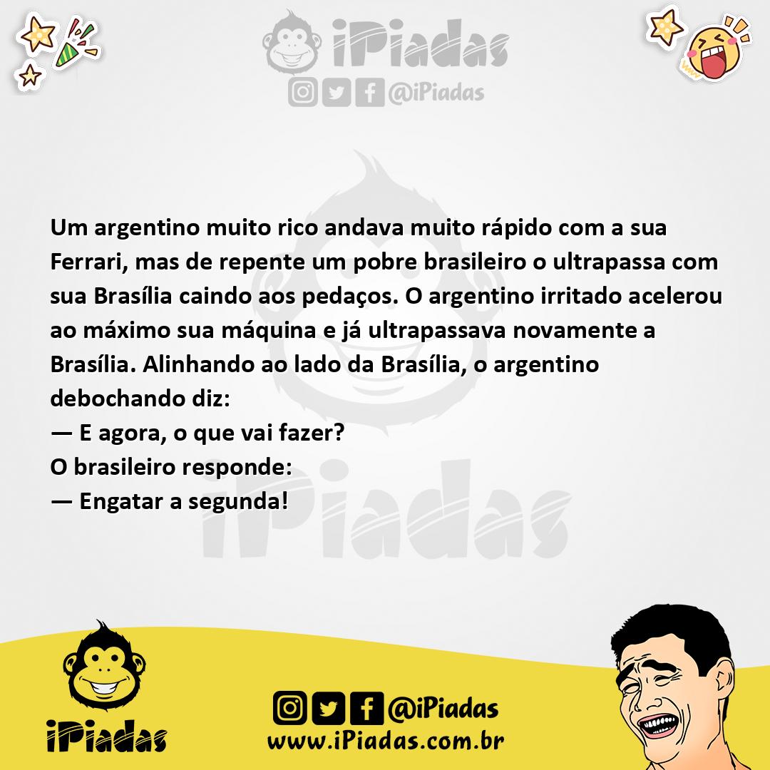Ilustração da piada Ultrapassado Pela Brasília no iPiadas