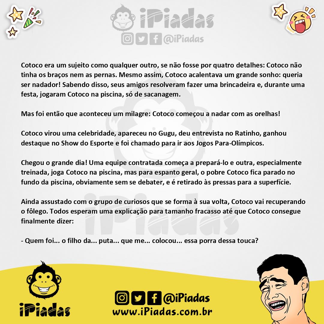 Ilustração da piada A Glória de Cotoco no iPiadas