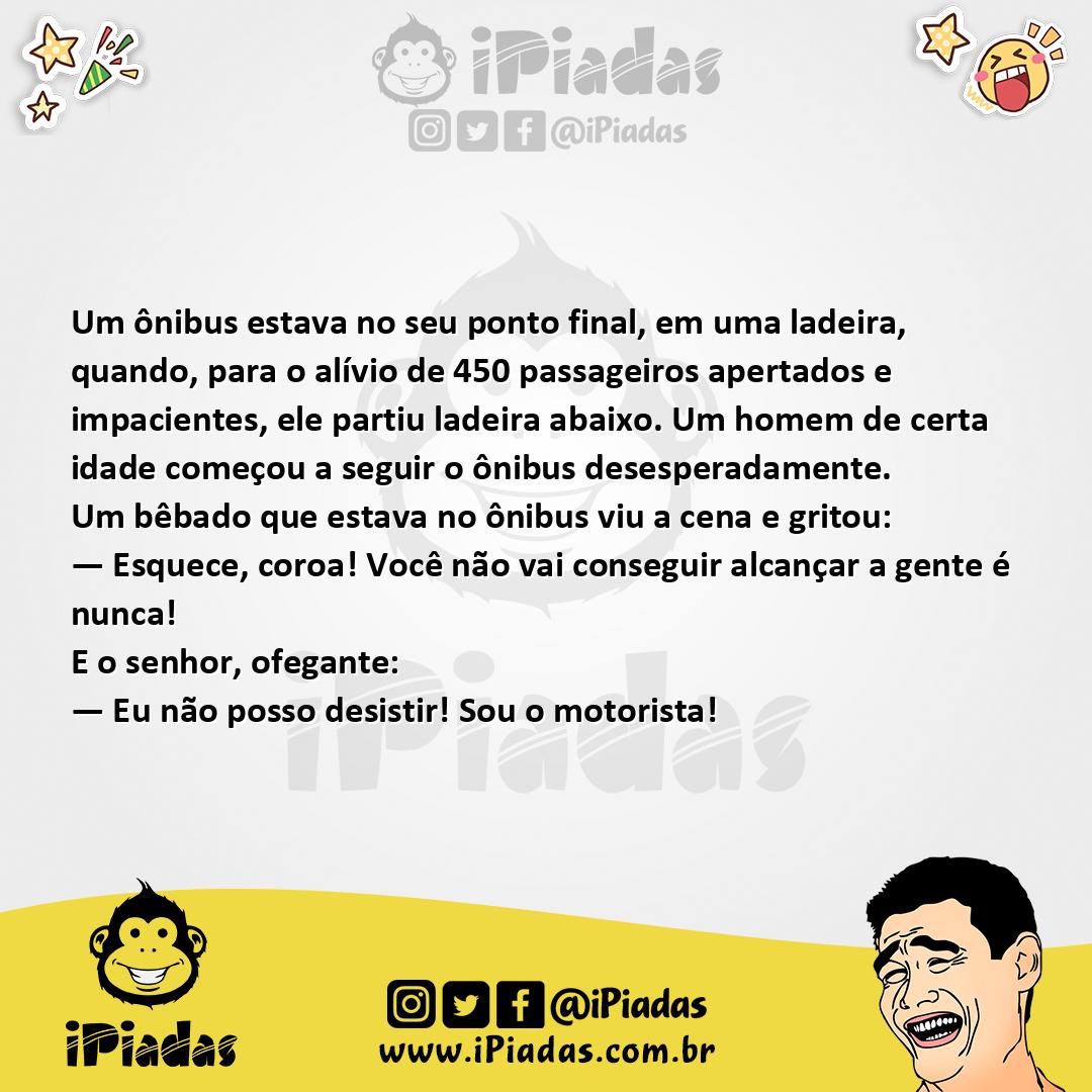 Ilustração da piada Correndo Atrás do Ônibus no iPiadas