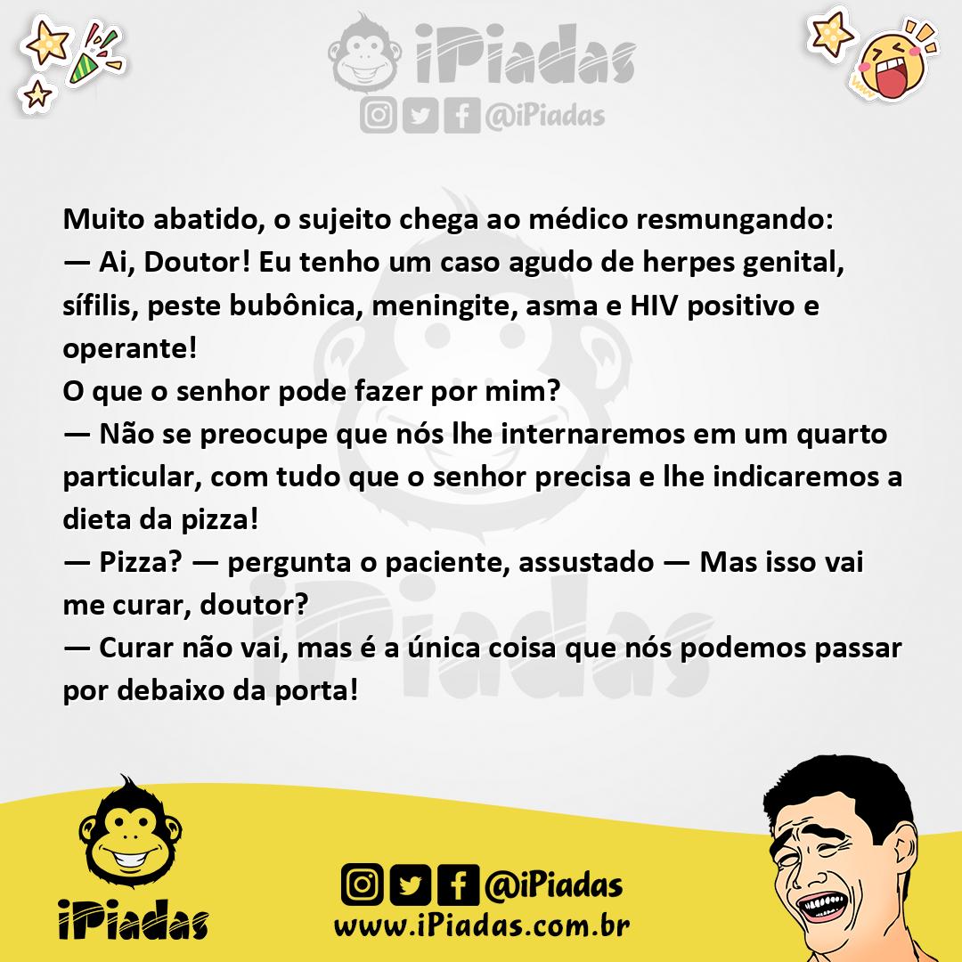Ilustração da piada Dieta da Pizza no iPiadas