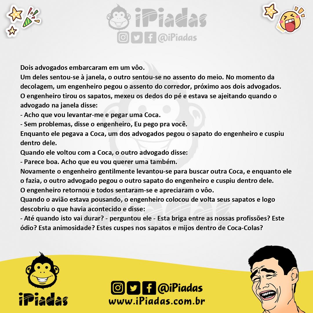 Ilustração da piada Dois advogados no iPiadas